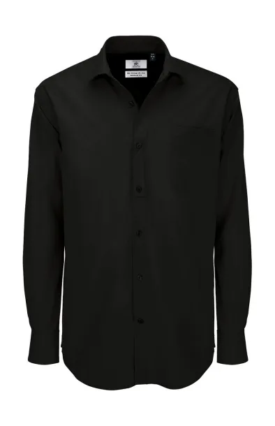  Heritage LSL/men Poplin Shirt - B&C Black