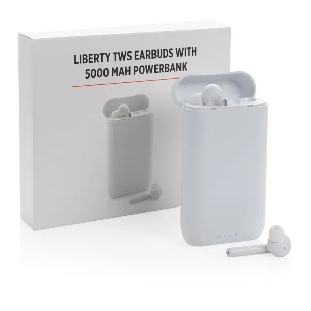 Liberty bežične stereo slušalice s prijenosnom baterijom - XD Collection Bijela 
