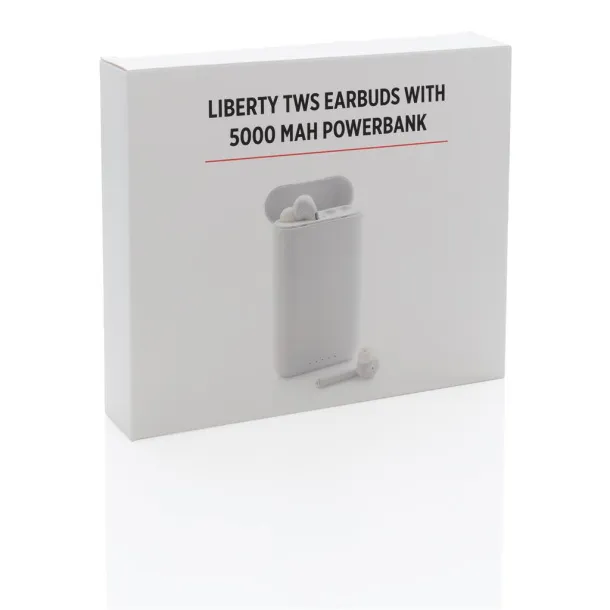 Liberty bežične stereo slušalice s prijenosnom baterijom - XD Collection Bijela 