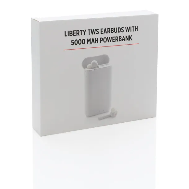 Liberty bežične stereo slušalice s prijenosnom baterijom - XD Collection Bijela 