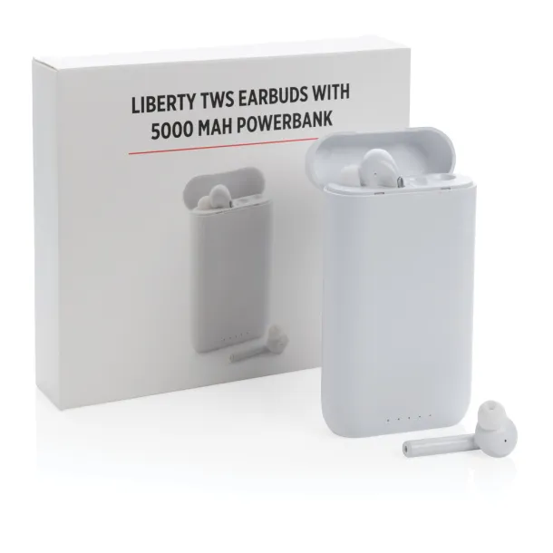 Liberty bežične stereo slušalice s prijenosnom baterijom - XD Collection Bijela 