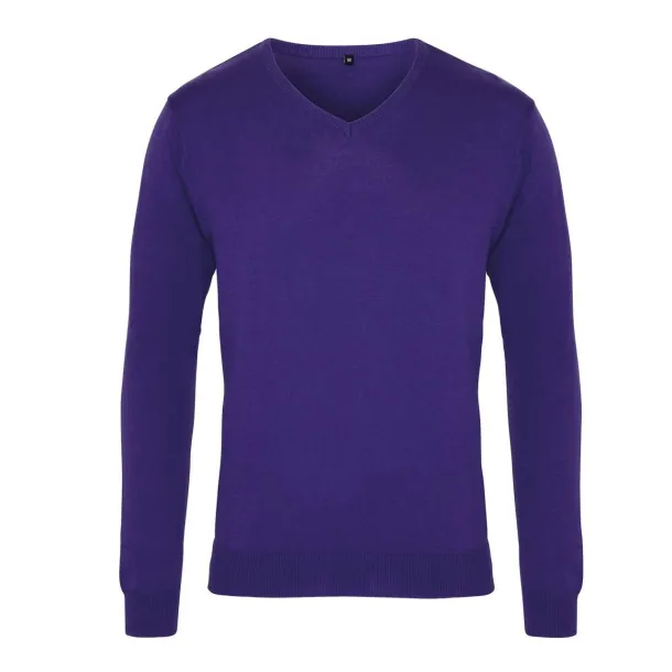  MEN'S KNITTED V-NECK SWEATER - Premier Ljubičasta