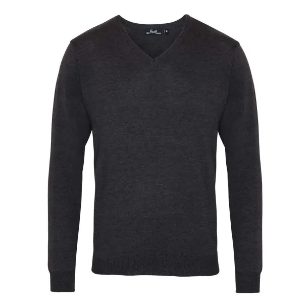  MEN'S KNITTED V-NECK SWEATER - Premier Titanium