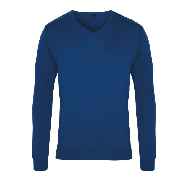  MEN'S KNITTED V-NECK SWEATER - Premier Royal