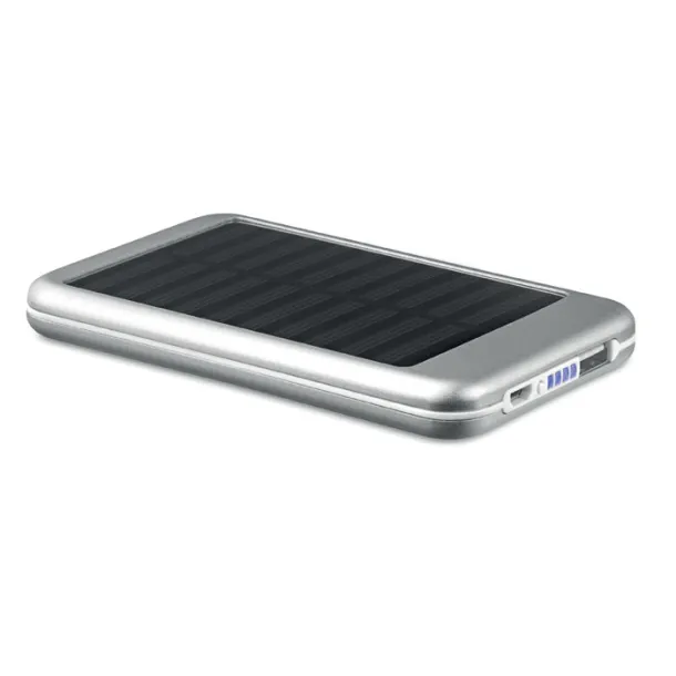 SOLARFLAT 4000 mAH solar powerbank Matt Silver