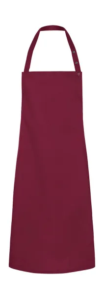  Bib Apron Press Stud Santorini - Karlowsky Dark Red