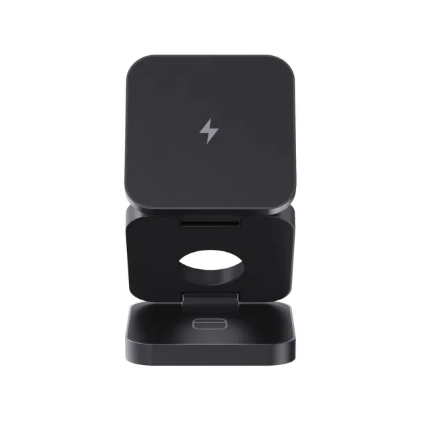 Terra RCS recycled aluminum foldable 3 in 1 15W charger - XD Xclusive Grey 