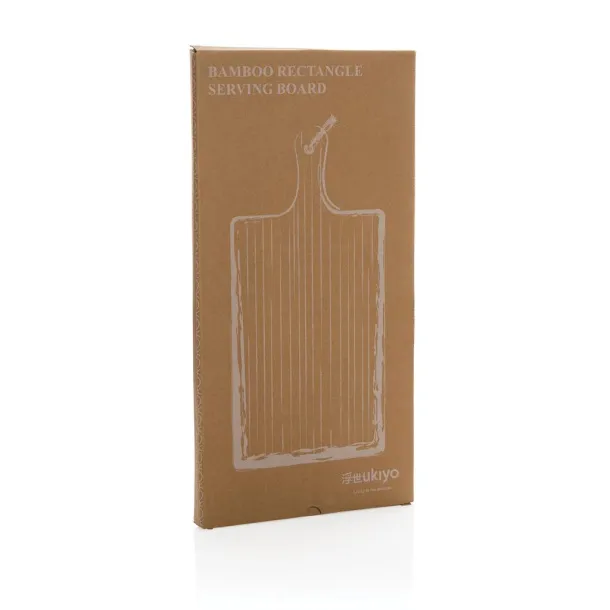  Ukiyo bamboo rectangle serving board - Ukiyo Brown 