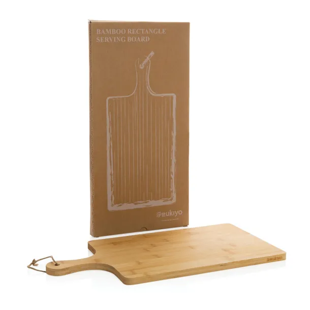  Ukiyo bamboo rectangle serving board - Ukiyo Brown 