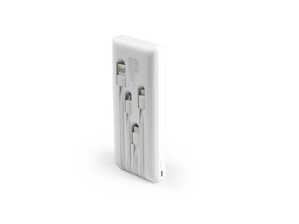 STRIP Prijenosna baterija za mobilne uređaje, 10 000 mAh - PIXO Bijela