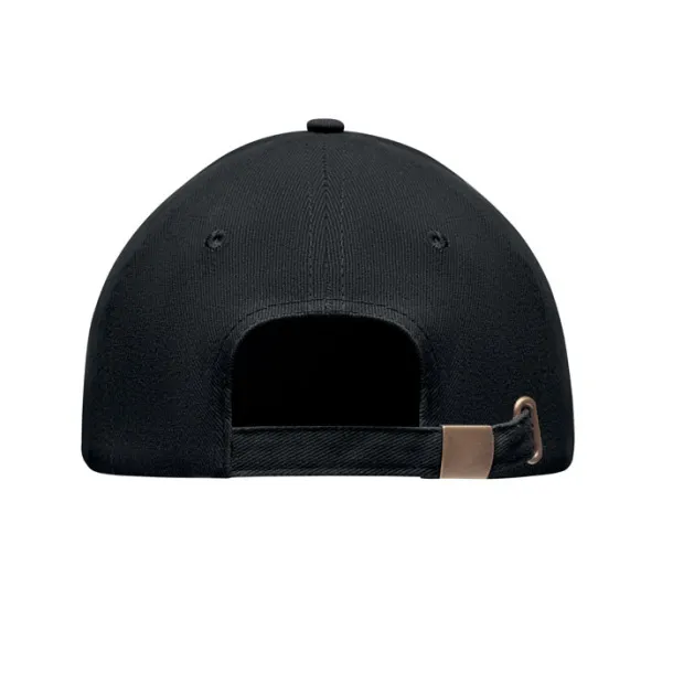 TEKAPO Brushed heavy cotton 6 panel Ba Black