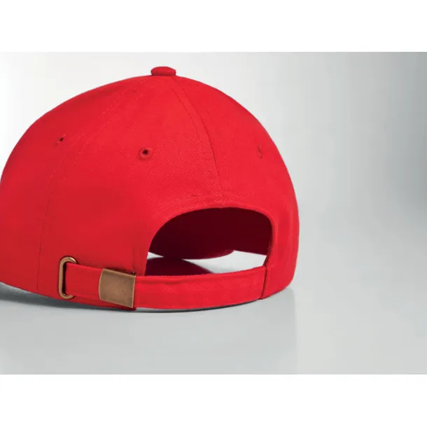 TEKAPO Brushed heavy cotton 6 panel Ba Red