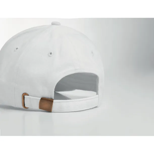 TEKAPO Brushed heavy cotton 6 panel Ba White