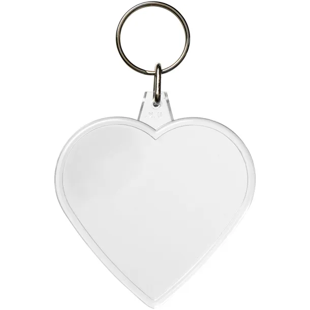 Combo heart-shaped keychain - Unbranded White