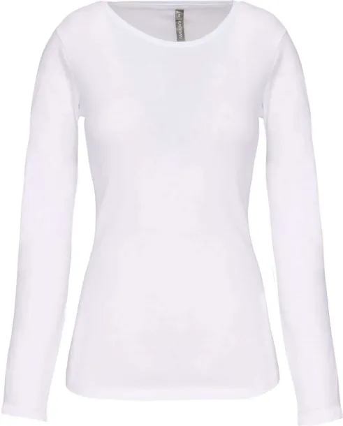  LADIES LONG-SLEEVED CREW NECK T-SHIRT - 160 g/m² - Kariban White