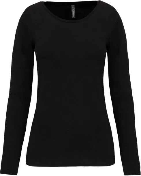  LADIES LONG-SLEEVED CREW NECK T-SHIRT - 160 g/m² - Kariban Black