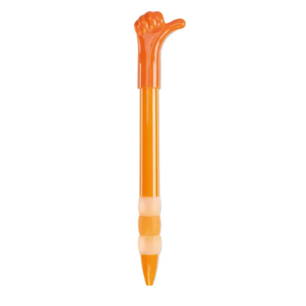 HELLO Ball pen with hand top Orange