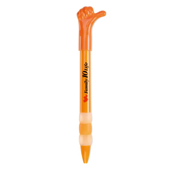 HELLO Ball pen with hand top Orange