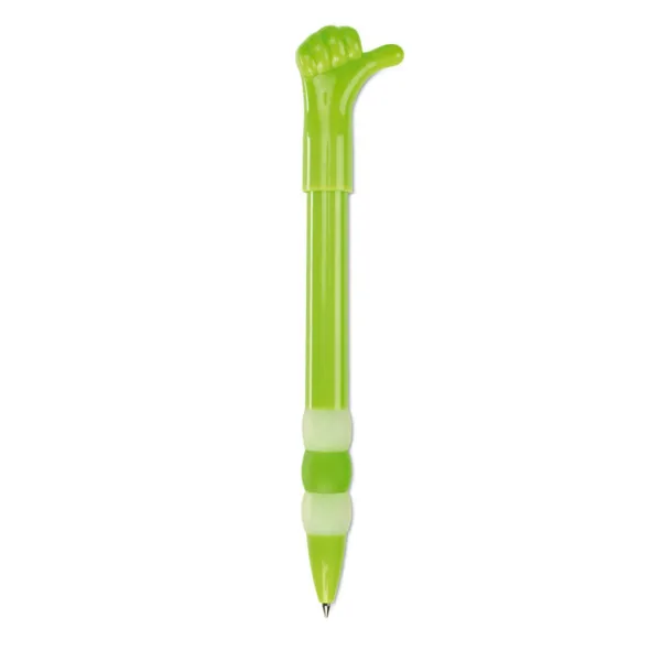 HELLO Ball pen with hand top Lime