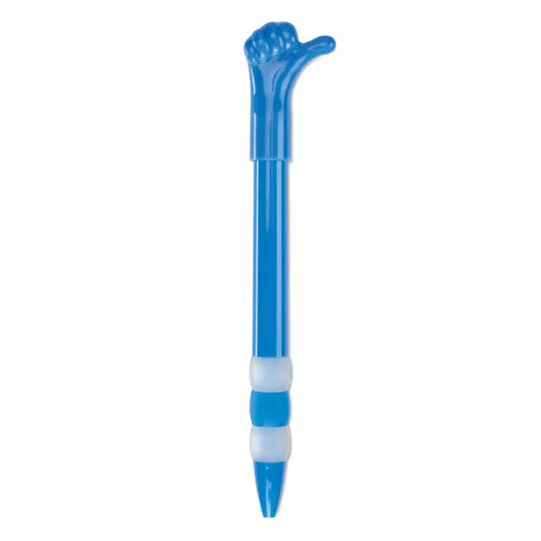 HELLO Ball pen with hand top Blue