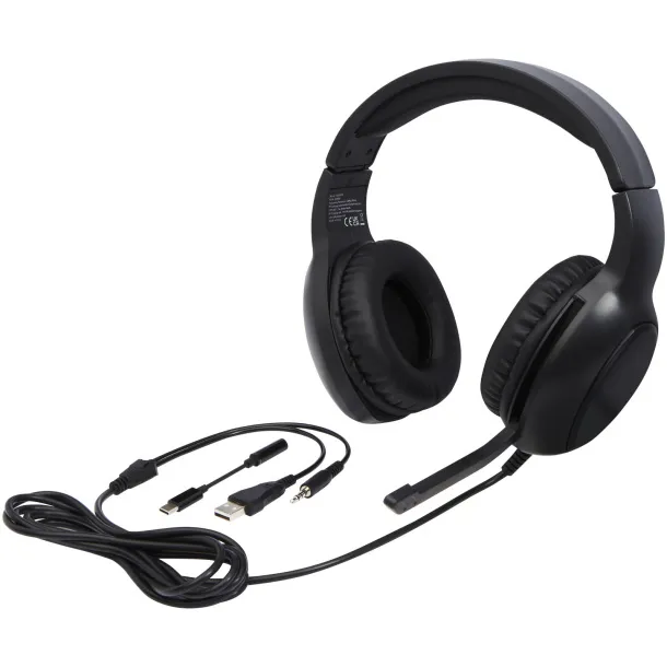 Gleam gaming headphones Solid black