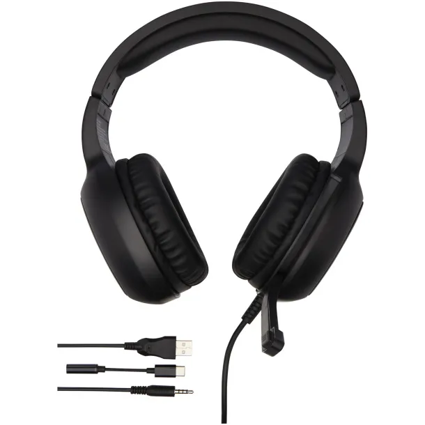 Gleam gaming headphones Solid black