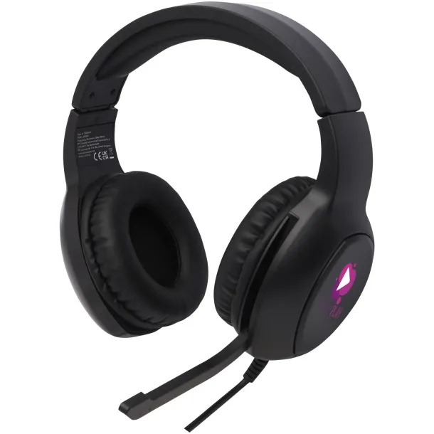 Gleam gaming headphones Solid black
