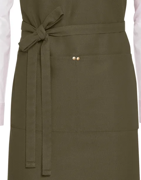  PROVENCE Crossover Eyelets Bib Apron with Pocket - SG Accessories - BISTRO
