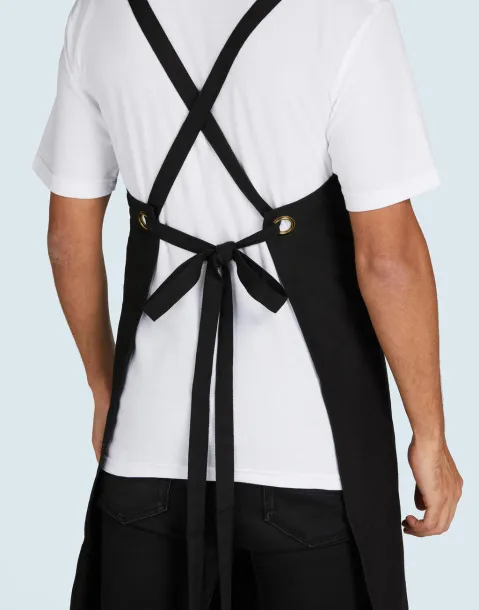  PROVENCE Crossover Eyelets Bib Apron with Pocket - SG Accessories - BISTRO