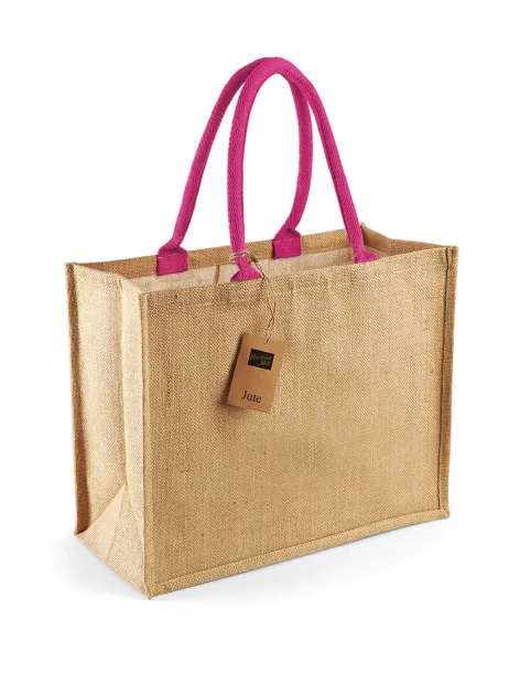  Classic Jute Shopper - Westford Mill Natural Fuchsia