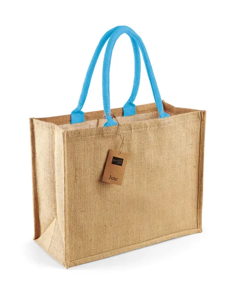  Classic Jute Shopper - Westford Mill Natural Surf Blue