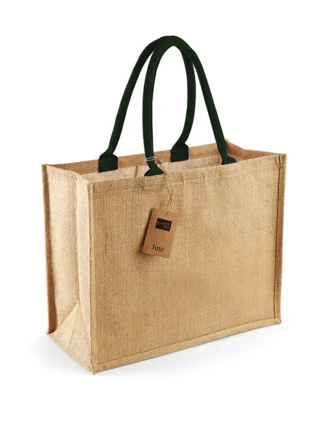  Classic Jute Shopper - Westford Mill Natural Forest Green