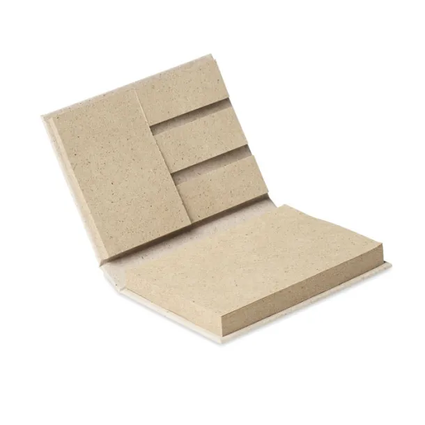 GRASS STICKY Recycled/grass sticky memo pad Beige