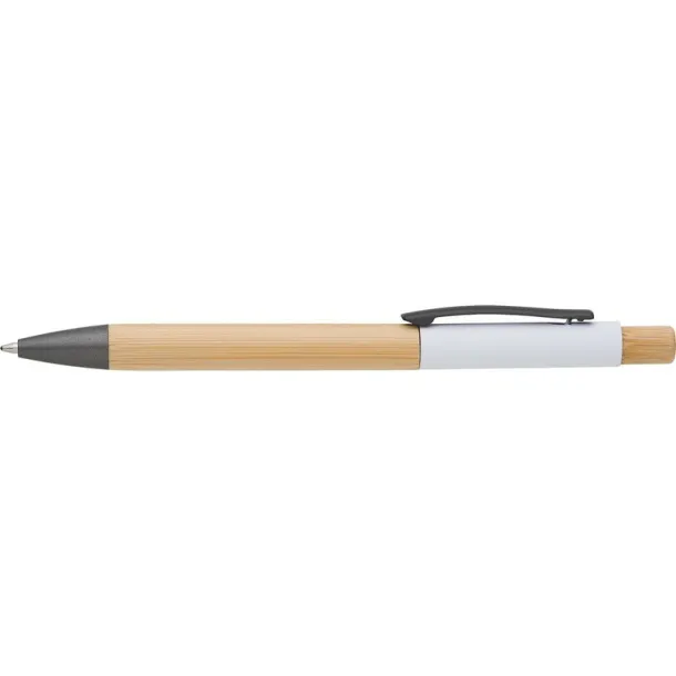  Bamboo ball pen white