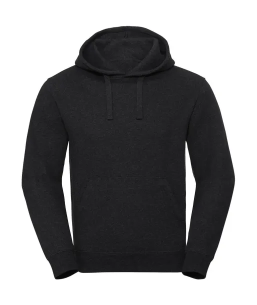  Men's Authentic Melange Hooded Sweat - Russell  Charcoal Melange