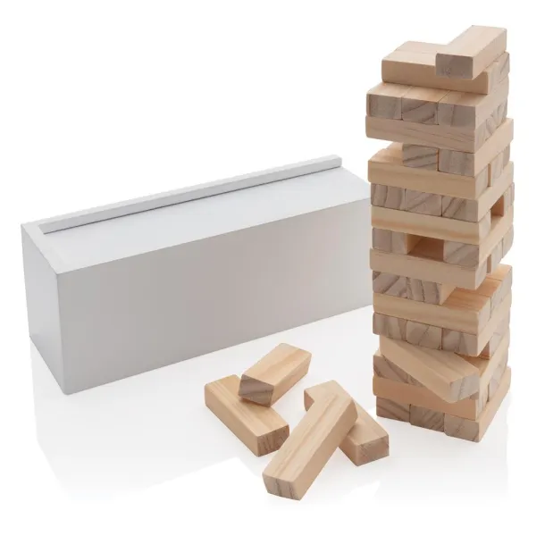  FSC® delux drvena jenga igra - XD Collection Bijela 