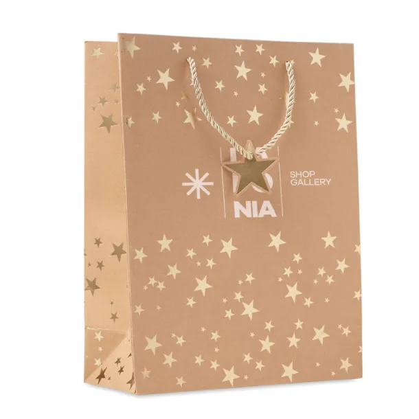 SPARKLE Gift paper bag with pattern Gold