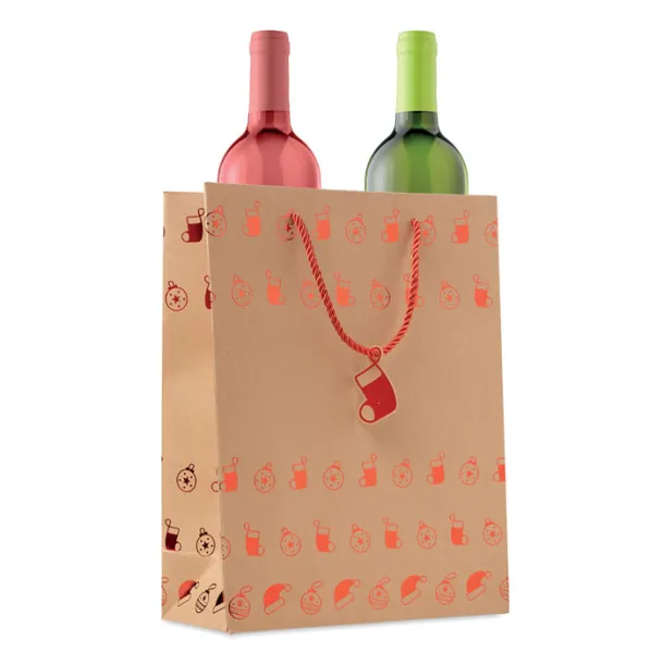 SPARKLE Gift paper bag with pattern Red