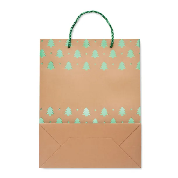 SPARKLE Gift paper bag with pattern Green