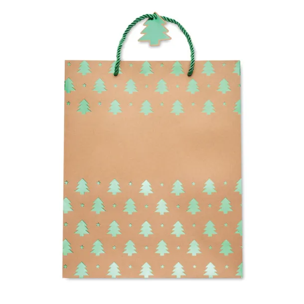 SPARKLE Gift paper bag with pattern Green