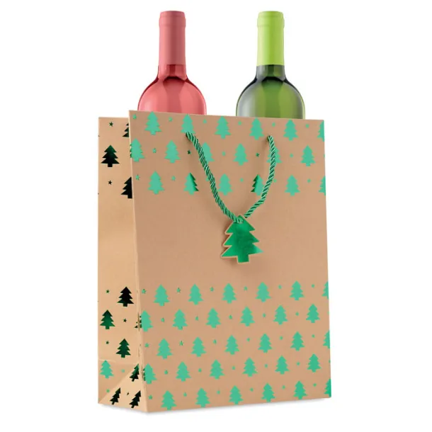 SPARKLE Gift paper bag with pattern Green