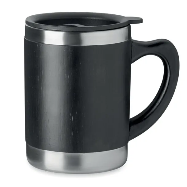 MOKKA putna šalica od bambusa, 300 ml Crna