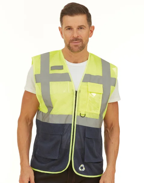  Fluo Open Mesh Executive Waistcoat - Yoko