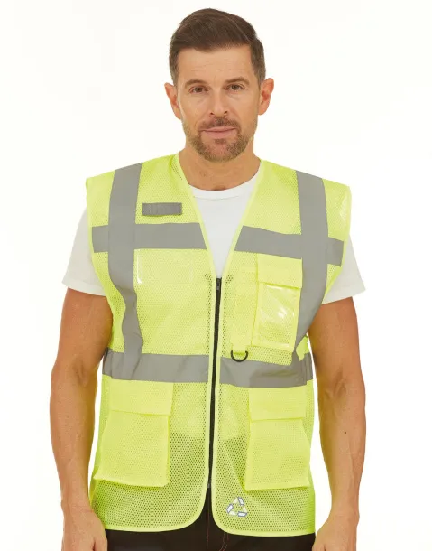  Fluo Open Mesh Executive Waistcoat - Yoko