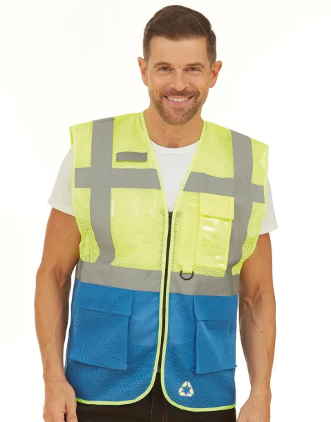  Fluo Open Mesh Executive Waistcoat - Yoko