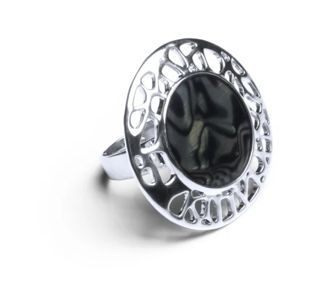 Helant adjustable ring - Antonio Miro Silver Black