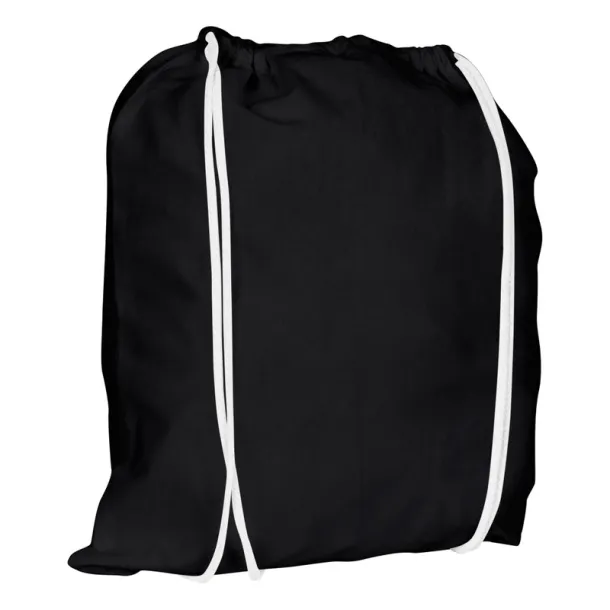  Cotton drawstring bag black