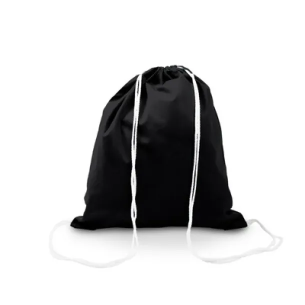  Cotton drawstring bag black