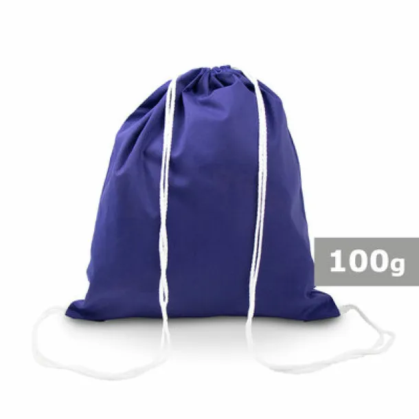  Cotton drawstring bag navy blue