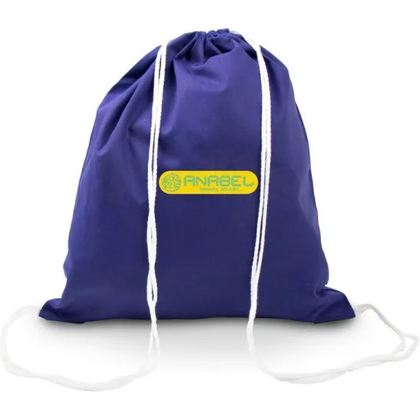  Cotton drawstring bag Mornarski plava